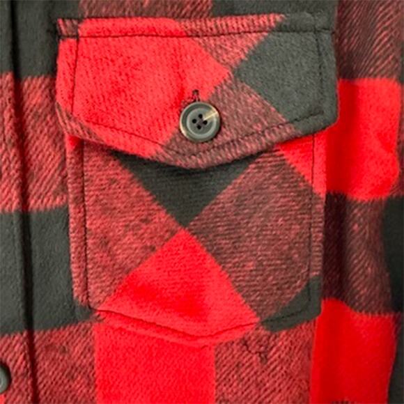 Member's Mark Red/Black Buffalo Check Button-Front Shacket Women's Small NWT - Picture 7 of 9